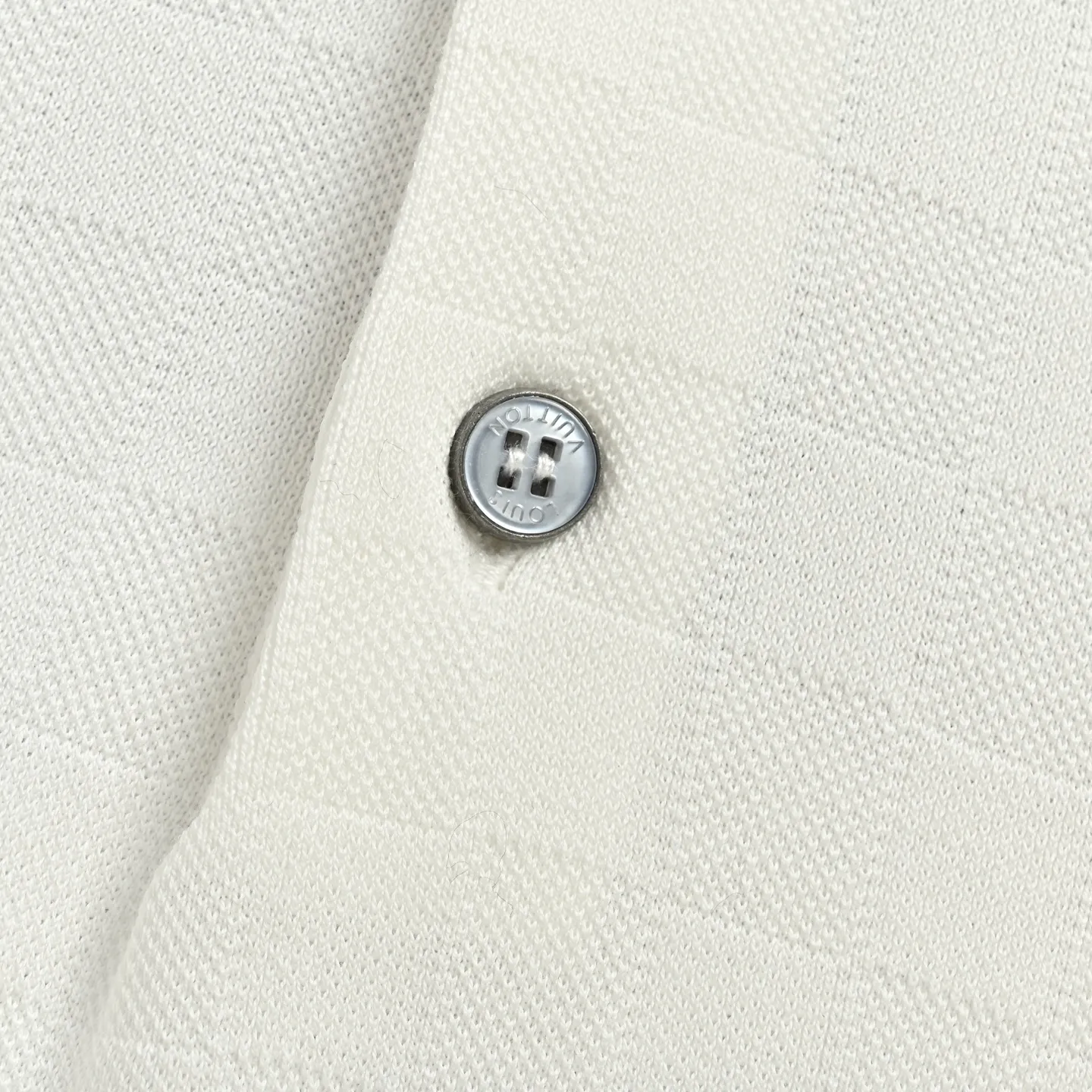 LOUIS VUITTON LV Damier silk cotton piqué short-sleeved POLO shirt with lower leather label